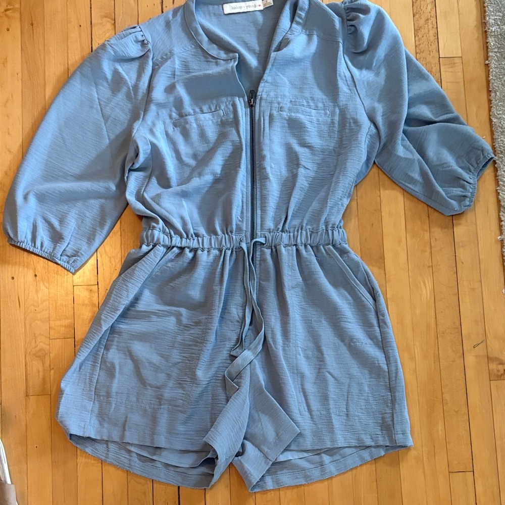bishop + young Slate Blue onsie
